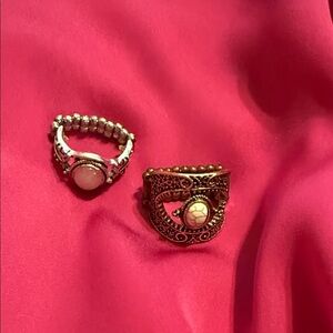 Elegant Gold and Silver Women's Stretch Rings